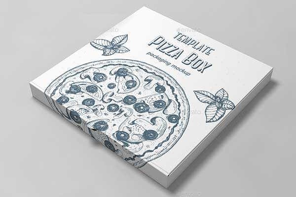 جعبه پیتزا با طراحی مینیمالیستی